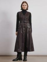 Immaculate Vegan - Albaray Faux Leather Belted Dress