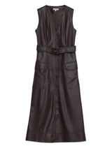 Immaculate Vegan - Albaray Faux Leather Belted Dress