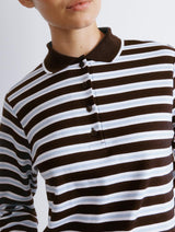 Immaculate Vegan - Albaray Chocolate Stripe Polo Shirt