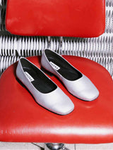 Immaculate Vegan - Bohema Diana Women's Vegea® Grape Leather Vegan Square Toe Pumps | Silver