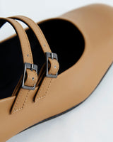 Immaculate Vegan - Bohema Mary Jane Women's Vegea® Grape Leather Vegan Pumps | Caramel