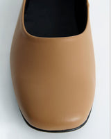 Immaculate Vegan - Bohema Diana Women's Vegea® Grape Leather Vegan Square Toe Pumps | Caramel