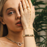Immaculate Vegan - BLOOMTINE Illuminess™ Premium 14K Gold Vermeil Starset Bangle | Gold