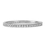 Immaculate Vegan - BLOOMTINE Illuminess™ Sterling Silver French Pave Eternity Sparkle Stacking Ring | Silver