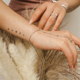 Immaculate Vegan - BLOOMTINE Illuminess™ Sterling Silver Sparkle Diamond Hand Chain | Silver