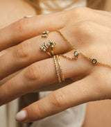 Immaculate Vegan - BLOOMTINE Illuminess™ 14K Gold Vermeil French Pave Eternity Stacking Ring | Gold