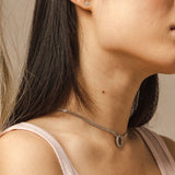 Immaculate Vegan - BLOOMTINE Mini Halo Wings™ Sterling Silver Diamond Angel Choker | Silver