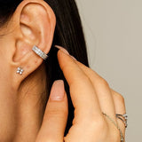 Immaculate Vegan - BLOOMTINE Illuminess™ Premium Sterling Silver Double Ear Cuff | Silver