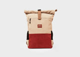 Immaculate Vegan - 8000kicks Everyday Vegan Hemp Backpack | Beige & Red