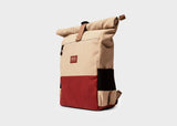 Immaculate Vegan - 8000kicks Everyday Vegan Hemp Backpack | Beige & Red