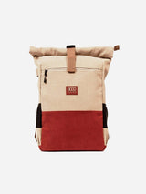 Immaculate Vegan - 8000kicks Everyday Vegan Hemp Backpack | Beige & Red