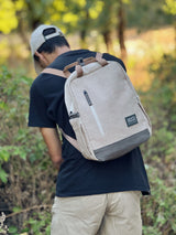 Immaculate Vegan - 8000kicks Small Hemp Backpack in Beige and Green