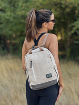 Immaculate Vegan - 8000kicks Small Hemp Backpack in Beige and Green