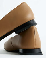 Immaculate Vegan - Bohema Diana Women's Vegea® Grape Leather Vegan Square Toe Pumps | Caramel