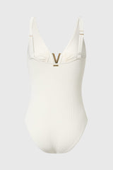 Immaculate Vegan - AQVA Swimwear Aiguablava Recycled Polyamide One-piece Swimsuit | Nude