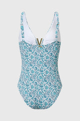 Immaculate Vegan - AQVA Swimwear Aiguablava Recycled Polyamide One-piece Swimsuit | Paisley Print