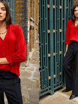 Immaculate Vegan - Baukjen Annie Ruffle Collar Blouse