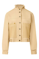 Immaculate Vegan - KOMODO RUFFLE - Organic Cotton Jacket - Dark Sand