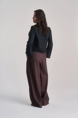 Immaculate Vegan - KOMODO Beach Women's Organic Cotton Print Trousers | Brown Stripe