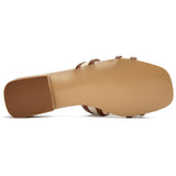 Immaculate Vegan - V.GAN Bok Women's Vegan Leather Slider Sandals | Natural & Tan