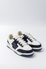 Immaculate Vegan - Mood Walk Dream Big Unisex Vegan Corn Leather Sneakers | Silver & Navy