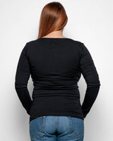 Immaculate Vegan - The Bshirt MATERNITY LONG SLEEVE TOP IN BLACK