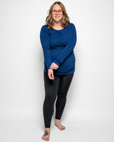 Immaculate Vegan - The Bshirt MATERNITY LONG SLEEVE TOP IN NAVY