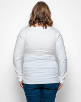 Immaculate Vegan - The Bshirt MATERNITY LONG SLEEVE TOP IN WHITE