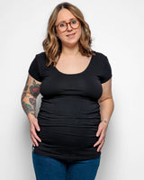 Immaculate Vegan - The Bshirt MATERNITY SHORT SLEEVE TSHIRT IN BLACK