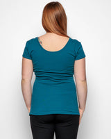Immaculate Vegan - The Bshirt MATERNITY SHORT SLEEVE TSHIRT IN TEAL