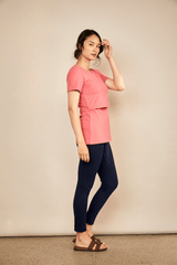 Immaculate Vegan - The Bshirt Bshirt Nursing Crew Neck T-shirt in Rose