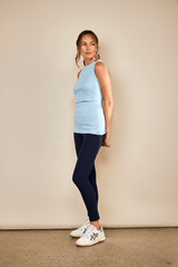 Immaculate Vegan - The Bshirt Bshirt Nursing Rib Racer Vest in Ice Blue