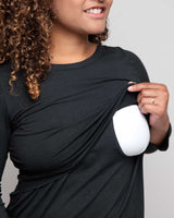 Immaculate Vegan - The Bshirt Nursing Tunic dress in Charcoal