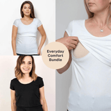 Immaculate Vegan - The Bshirt Bshirt Nursing short sleeve t-shirt Twin Pack- Black & White
