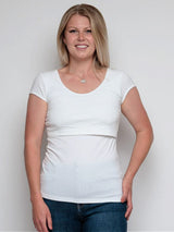 Immaculate Vegan - The Bshirt Nursing Short Sleeve Twin Pack Cotton T-shirt | White