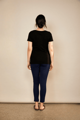 Immaculate Vegan - The Bshirt Bshirt Nursing V Neck T-shirt in Black