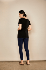 Immaculate Vegan - The Bshirt Bshirt Nursing V Neck T-shirt in Black