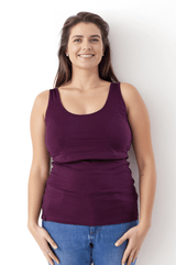 Immaculate Vegan - The Bshirt Bshirt Nursing Vest - Twin Pack -Teal & Plum