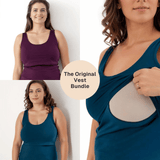 Immaculate Vegan - The Bshirt Bshirt Nursing Vest - Twin Pack -Teal & Plum