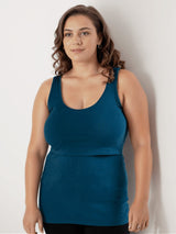 Immaculate Vegan - The Bshirt Nursing Twin Pack Cotton Vest | Teal & Plum