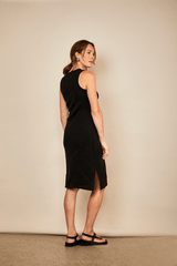 Immaculate Vegan - The Bshirt Bshirt Nursing Sleeveless Dress in Charcoal Black