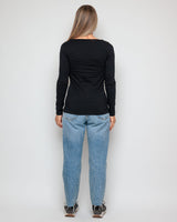 Immaculate Vegan - The Bshirt WOMEN'S LONG SLEEVE TOP IN BLACK