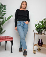 Immaculate Vegan - The Bshirt WOMEN'S LONG SLEEVE TOP IN BLACK