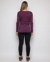 Immaculate Vegan - The Bshirt WOMEN'S LONG SLEEVE TOP IN PLUM