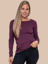 Immaculate Vegan - The Bshirt Cotton Long Sleeve | Plum