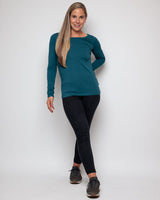 Immaculate Vegan - The Bshirt WOMEN'S LONG SLEEVE TOP IN TEAL