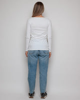 Immaculate Vegan - The Bshirt WOMEN'S LONG SLEEVE TOP IN WHITE