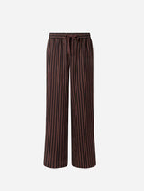 Immaculate Vegan - KOMODO Beach Women's Organic Cotton Print Trousers | Brown Stripe