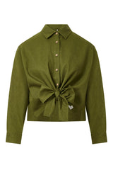 Immaculate Vegan - KOMODO JUNGLE - Organic Linen Cotton Shirt - Khaki