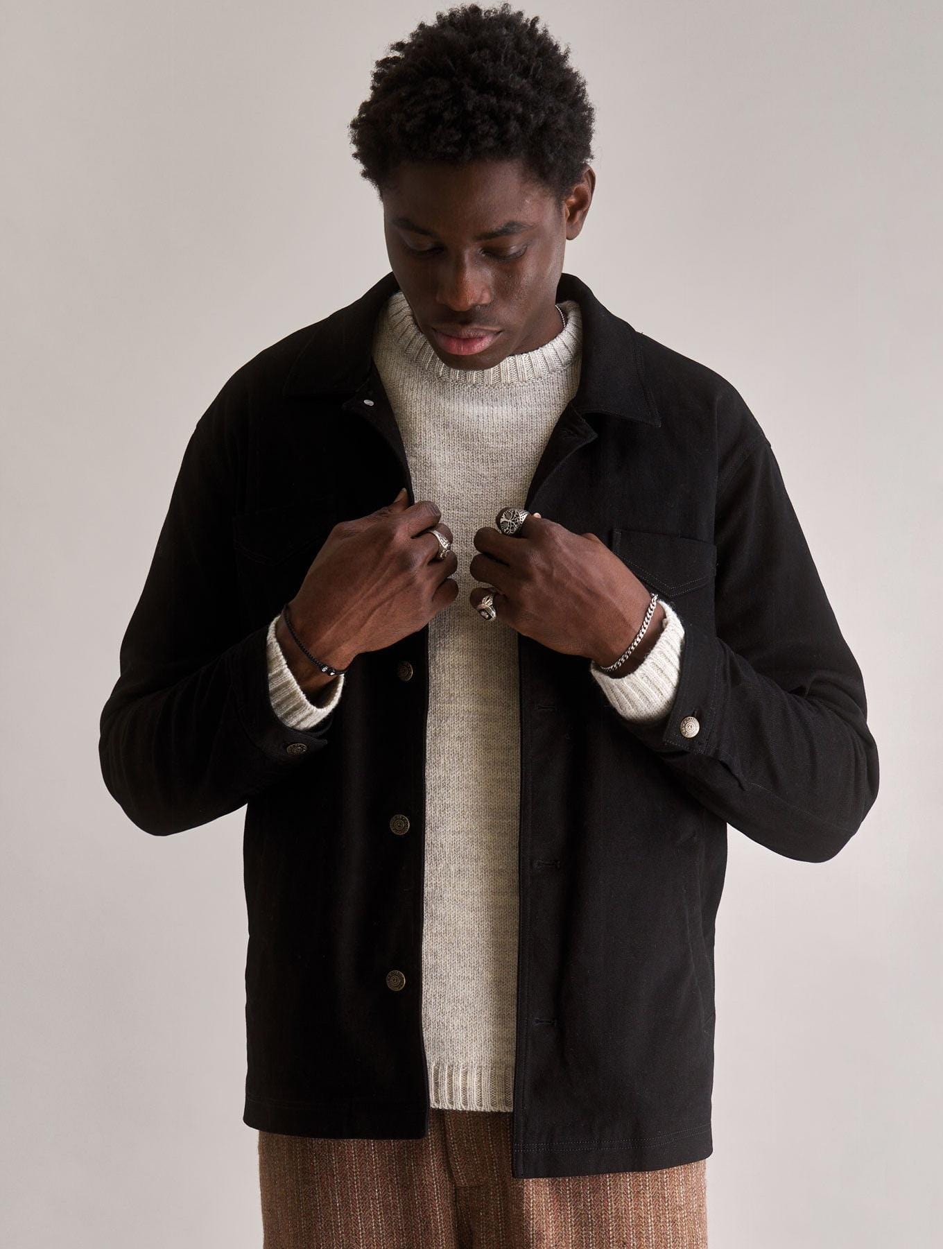 KOMODO - Men's Stanley Organic Cotton Tencel Jacket | Black